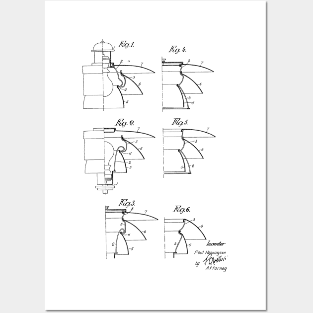 Shade Holder for Electric Lamps Vintage Patent Hand Drawing Wall Art by TheYoungDesigns